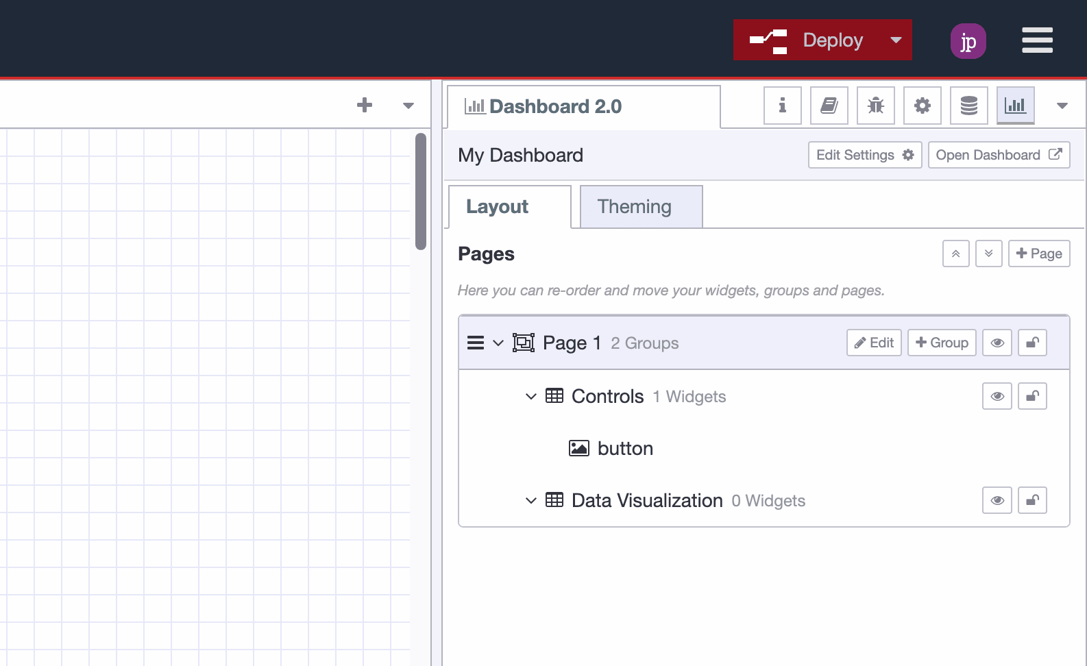 Screenshot of the modified and newly added groups