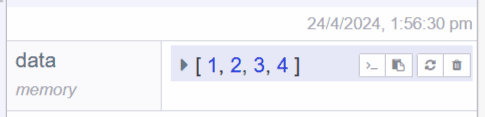Screenshot showing Node-RED Context data tab options for managing variables "Screenshot showing Node-RED Context data tab options for managing variables"